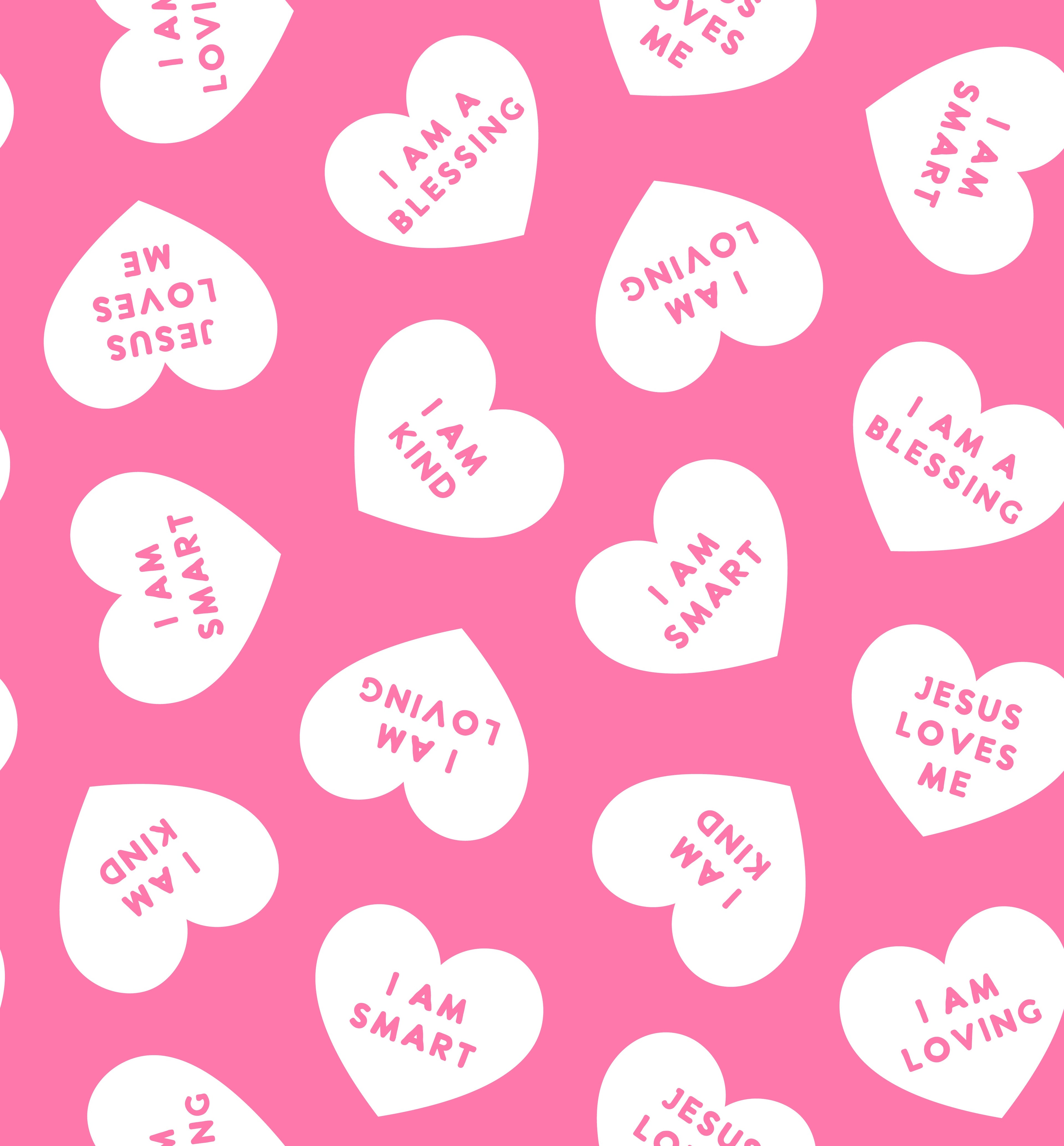 Pink Affirmation Heart Women's Flare Pajama Set